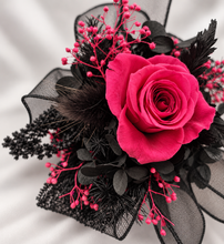 Load image into Gallery viewer, Hot pink fuchsia Preserved rose corsage AB2039 - School formal, prom, graduation
