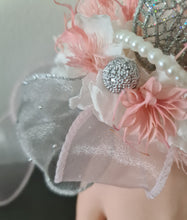 Load image into Gallery viewer, Everlasting preserved flowers corsage in pink, white &amp; silver AB2044 - School formal, prom, graduation
