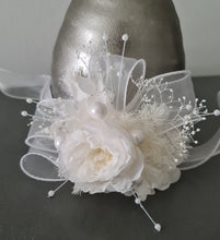 Load image into Gallery viewer, White  preserved peony corsage AB2048 - School formal, prom, graduation
