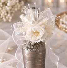Load image into Gallery viewer, White  preserved peony corsage AB2048 - School formal, prom, graduation
