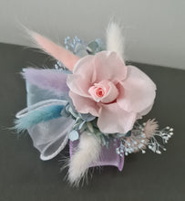 Load image into Gallery viewer, Preserved rose snap lock corsage in pastel colours AB2052 - School formal, prom, graduation
