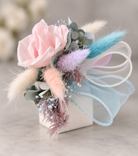 Load image into Gallery viewer, Preserved rose snap lock corsage in pastel colours AB2052 - School formal, prom, graduation
