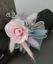 Load image into Gallery viewer, Preserved rose snap lock corsage in pastel colours AB2052 - School formal, prom, graduation
