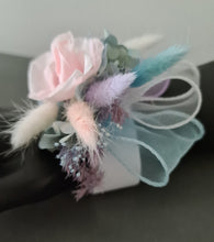 Load image into Gallery viewer, Preserved rose snap lock corsage in pastel colours AB2052 - School formal, prom, graduation
