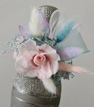 Load image into Gallery viewer, Preserved rose snap lock corsage in pastel colours AB2052 - School formal, prom, graduation
