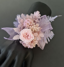 Load image into Gallery viewer, Preserved dusty pink peony snap lock pastel corsage AB2053 - School formal, prom, graduation
