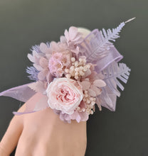 Load image into Gallery viewer, Preserved dusty pink peony snap lock pastel corsage AB2053 - School formal, prom, graduation
