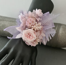 Load image into Gallery viewer, Preserved dusty pink peony snap lock pastel corsage AB2053 - School formal, prom, graduation
