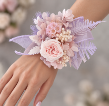 Load image into Gallery viewer, Preserved dusty pink peony snap lock pastel corsage AB2053 - School formal, prom, graduation
