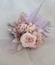 Load image into Gallery viewer, Preserved dusty pink peony snap lock pastel corsage AB2053 - School formal, prom, graduation
