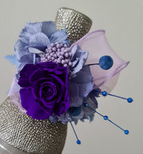 Load image into Gallery viewer, Preserved rose purple, violet, blue snap lock corsage AB2054 - School formal, prom, graduation
