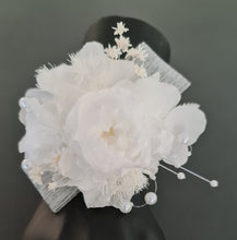 Load image into Gallery viewer, White pearl bracelet preserved peony corsage AB2055 - School formal, prom, graduation
