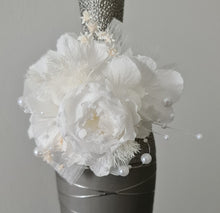 Load image into Gallery viewer, White pearl bracelet preserved peony corsage AB2055 - School formal, prom, graduation
