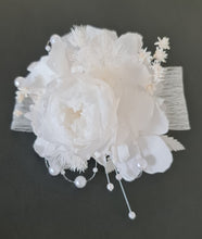 Load image into Gallery viewer, White pearl bracelet preserved peony corsage AB2055 - School formal, prom, graduation
