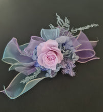 Load image into Gallery viewer, Pastel unicorn colours preserved rose corsage AB2056 - School formal, prom, graduation

