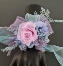 Load image into Gallery viewer, Pastel unicorn colours preserved rose corsage AB2056 - School formal, prom, graduation
