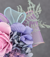 Load image into Gallery viewer, Pastel unicorn colours preserved rose corsage AB2056 - School formal, prom, graduation
