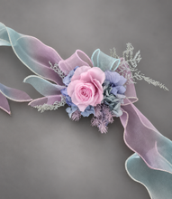 Load image into Gallery viewer, Pastel unicorn colours preserved rose corsage AB2056 - School formal, prom, graduation
