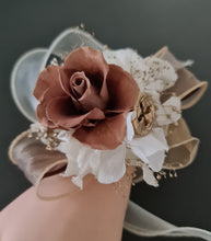 Load image into Gallery viewer, Brown, neutral, champagne gold preserved rose corsage AB2057 - School formal, prom, graduation
