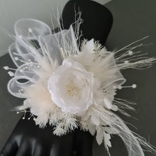 Load image into Gallery viewer, White preserved peony corsage AB2058 - School formal, prom, graduation
