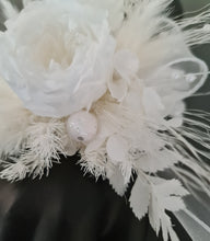 Load image into Gallery viewer, White preserved peony corsage AB2058 - School formal, prom, graduation
