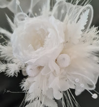 Load image into Gallery viewer, White preserved peony corsage AB2058 - School formal, prom, graduation
