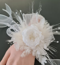 Load image into Gallery viewer, White preserved peony corsage AB2058 - School formal, prom, graduation
