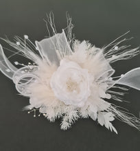 Load image into Gallery viewer, White preserved peony corsage AB2058 - School formal, prom, graduation
