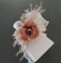 Load image into Gallery viewer, Preserved rose snap lock corsage in brown, champagne gold &amp; neutral AB2063 - School formal, prom, graduation
