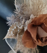 Load image into Gallery viewer, Preserved rose snap lock corsage in brown, champagne gold &amp; neutral AB2063 - School formal, prom, graduation
