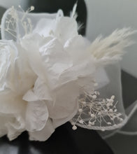 Load image into Gallery viewer, White preserved peony corsage &amp; buttonhole AB2064 - School formal, prom, graduation
