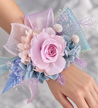 Load image into Gallery viewer, Pastel unicorn colours preserved rose corsage AB2065 - School formal, prom, graduation
