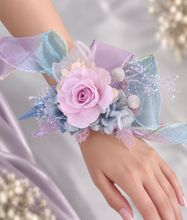 Load image into Gallery viewer, Pastel unicorn colours preserved rose corsage AB2065 - School formal, prom, graduation
