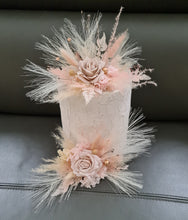 Load image into Gallery viewer, Fluffy Dusty pink &amp; blush everlasting flowers cake topper x 2 - wedding, baby shower, engagement
