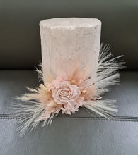 Load image into Gallery viewer, Fluffy Dusty pink &amp; blush everlasting flowers cake topper x 2 - wedding, baby shower, engagement

