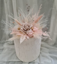 Load image into Gallery viewer, Fluffy Dusty pink &amp; blush everlasting flowers cake topper x 2 - wedding, baby shower, engagement
