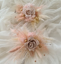 Load image into Gallery viewer, Fluffy Dusty pink &amp; blush everlasting flowers cake topper x 2 - wedding, baby shower, engagement
