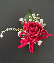 Load image into Gallery viewer, Red peony corsage &amp; buttonhole set AB2070 - School formal, prom, graduation
