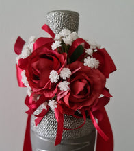Load image into Gallery viewer, Red peony corsage &amp; buttonhole set AB2071 - School formal, prom, graduation
