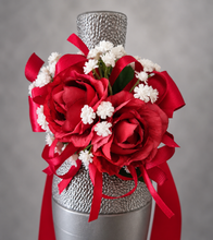 Load image into Gallery viewer, Red peony corsage &amp; buttonhole set AB2071 - School formal, prom, graduation
