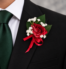 Load image into Gallery viewer, Red peony corsage &amp; buttonhole set AB2071 - School formal, prom, graduation
