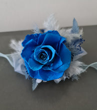 Load image into Gallery viewer, Preserved blue rose corsage AB2072 - School formal, prom, graduation
