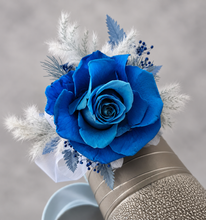 Load image into Gallery viewer, Preserved blue rose corsage AB2072 - School formal, prom, graduation
