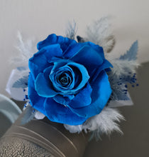 Load image into Gallery viewer, Preserved blue rose corsage AB2072 - School formal, prom, graduation
