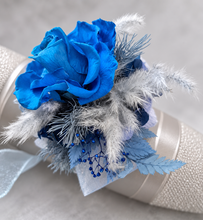 Load image into Gallery viewer, Preserved blue rose corsage AB2072 - School formal, prom, graduation
