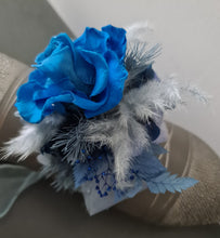 Load image into Gallery viewer, Preserved blue rose corsage AB2072 - School formal, prom, graduation
