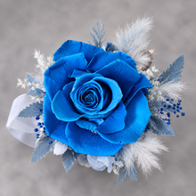 Load image into Gallery viewer, Preserved blue rose corsage AB2072 - School formal, prom, graduation
