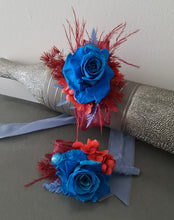 Load image into Gallery viewer, Preserved blue rose corsage &amp; buttonhole AB2073 - School formal, prom, graduation
