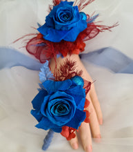 Load image into Gallery viewer, Preserved blue rose corsage &amp; buttonhole AB2073 - School formal, prom, graduation
