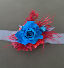 Load image into Gallery viewer, Preserved blue rose corsage &amp; buttonhole AB2073 - School formal, prom, graduation
